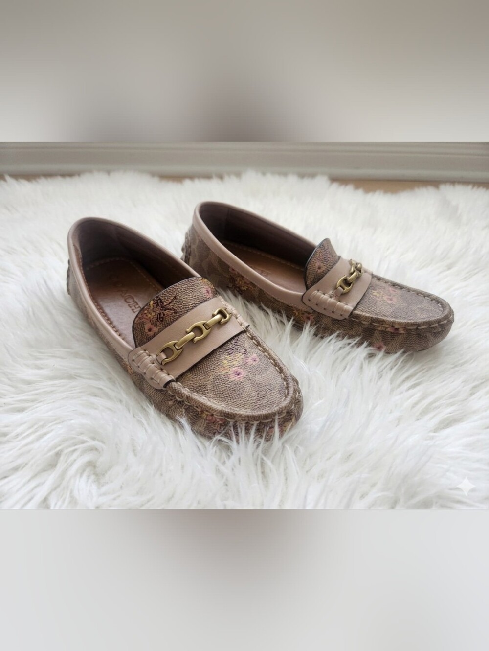 🌸 Coach Floral Crosby Driver Loafer Flats Shoes